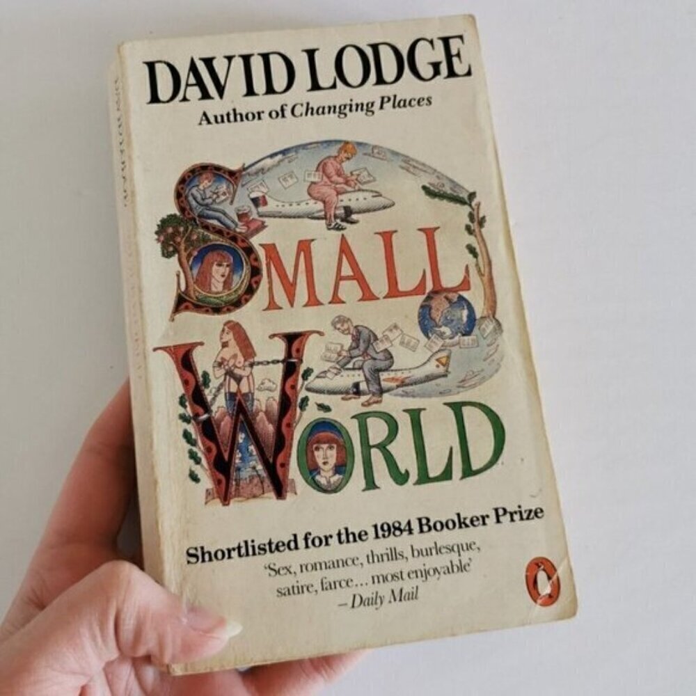 1985 Small World by David Lodge, Penguin Paperback Campus Trilogy